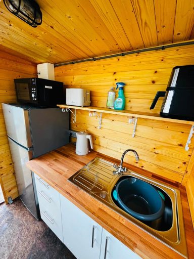 Inside kitchenette on 1.5 acre lake.